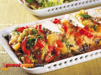 Ekmekli Otlu Patlıcan Salatası