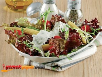 Baharat Soslu Akdeniz Salatası