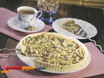 Mantarlı Tavuklu Tart