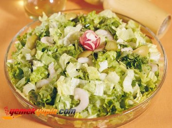 Karidesli Yeşil Salata