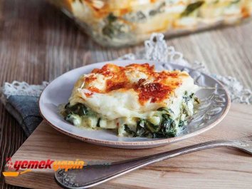 Ispanaklı ve Çerkez Peynirli Lazanya