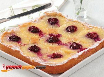 BADEM KREMALI VE ANANASLI TART