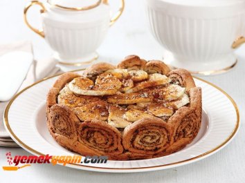 TARÇIN VE CEVİZ TABANLI ELMALI TART