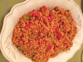 Domatesli Biberli Bulgur Pilavı