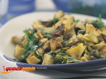 Yeşil Zeytinli Patlıcan Salatası