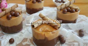 Karamelli İki Renkli Tatlı