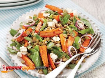 Semizotlu Yeşil Mercimek Salatası