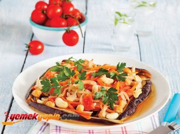 ZEYTİNYAĞLI VE NOHUTLU PATLICAN
