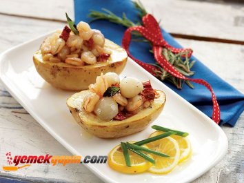 Fırınlanmış  Patates İçinde Karides