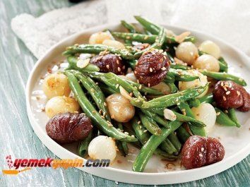 KESTANELİ SICAK FASULYE SALATASI