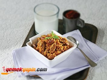KAVURMALI KEPEKLİ BULGUR PİLAVI