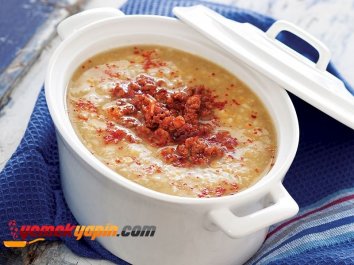 Kırmızı Mercimekli ve Kavurmalı Çorba
