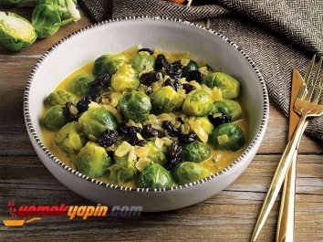 Kuru Vişneli Ve Zerdeçallı Brüksel Lahanası