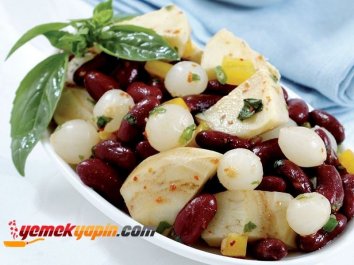 Enginarlı Kırmızı Fasulye Salatası