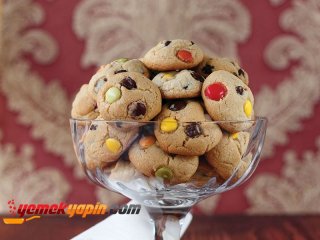 Renkli Drajeli kurabiye