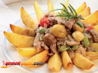 Kuzu Etli ve Kestaneli Yahni