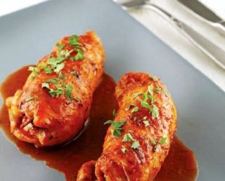 Garnitürlü Beşamel Soslu Rulo Tavuk