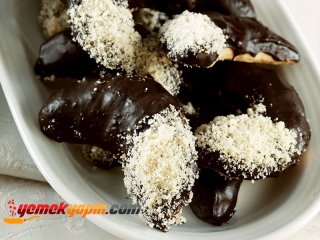 Kahveli ve Çikolata Kaplı Kurabiye