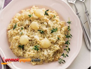 ARPACIK SOĞANLI KEPEKLİ BULGUR RİSOTTO