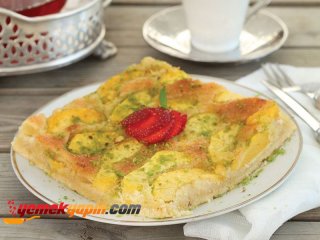 BADEM KREMALI, ŞEFTALİLİ TART