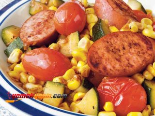 Skillet Vegetables Smoked Sausage