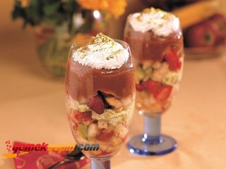 ÇİKOLATA SOSLU MEYVE KUP