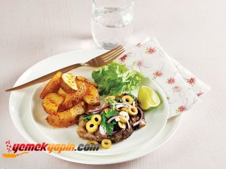 ZEYTİN SALATALI DANA PİRZOLA