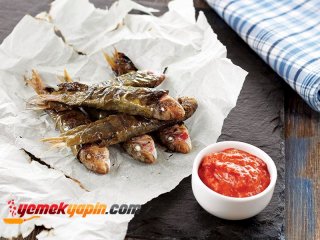 Asma Yaprağında Harissa Soslu Barbun Balığı