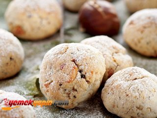 Kavrulmuş Kestaneli Çerez Kurabiye